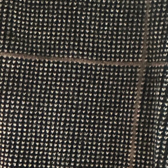 VTG M.E. Sport Men’s Velour LS Polo Pullover Crosshatch Pattern Blk/Brn Size L - Picture 3 of 14